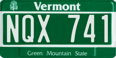 VT license plate NQX741