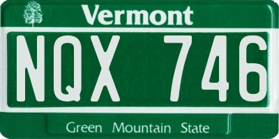 VT license plate NQX746