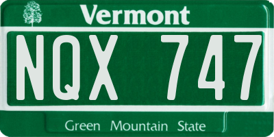 VT license plate NQX747