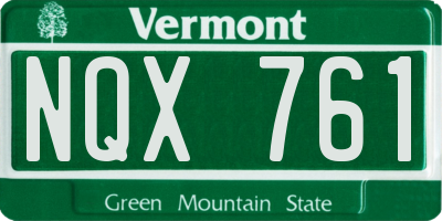VT license plate NQX761