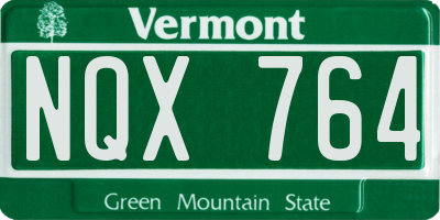 VT license plate NQX764