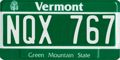 VT license plate NQX767