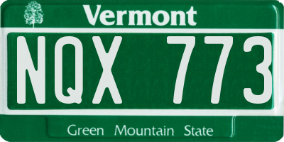 VT license plate NQX773