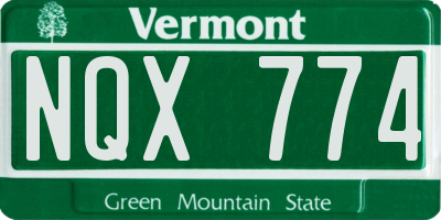 VT license plate NQX774