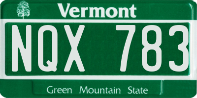 VT license plate NQX783