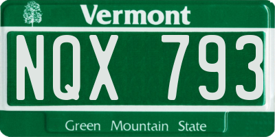 VT license plate NQX793