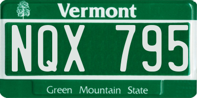 VT license plate NQX795