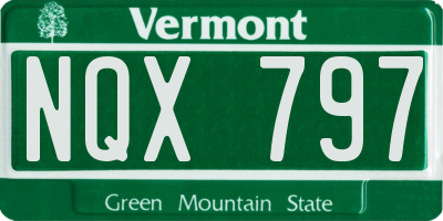 VT license plate NQX797