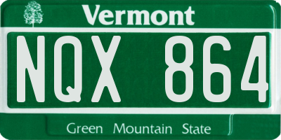 VT license plate NQX864
