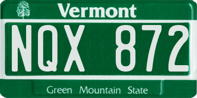 VT license plate NQX872