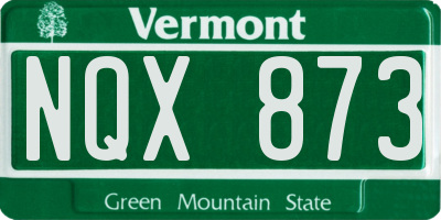 VT license plate NQX873
