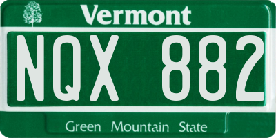 VT license plate NQX882