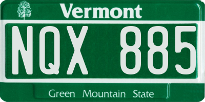 VT license plate NQX885