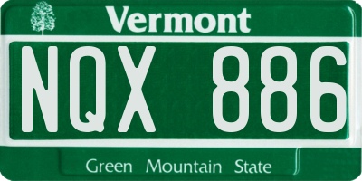 VT license plate NQX886