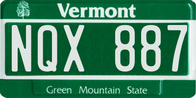 VT license plate NQX887
