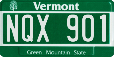 VT license plate NQX901