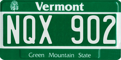 VT license plate NQX902