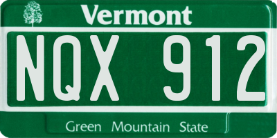 VT license plate NQX912
