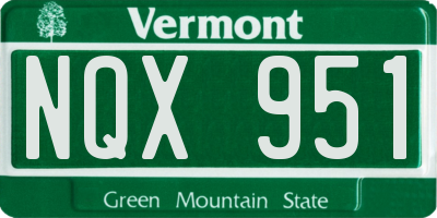 VT license plate NQX951