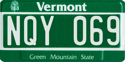 VT license plate NQY069