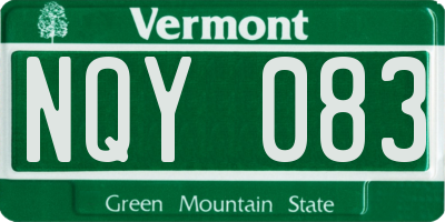 VT license plate NQY083
