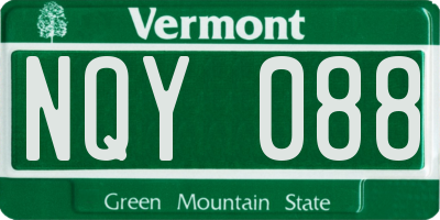 VT license plate NQY088