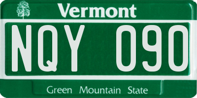 VT license plate NQY090
