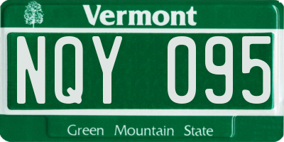 VT license plate NQY095