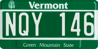 VT license plate NQY146