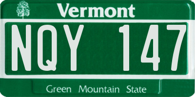 VT license plate NQY147