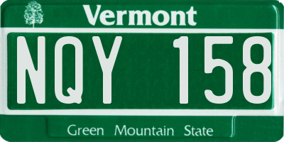 VT license plate NQY158