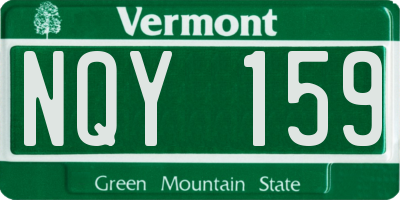 VT license plate NQY159