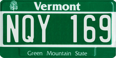VT license plate NQY169