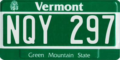 VT license plate NQY297
