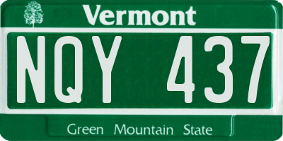 VT license plate NQY437
