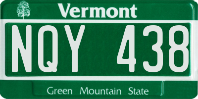 VT license plate NQY438