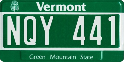 VT license plate NQY441