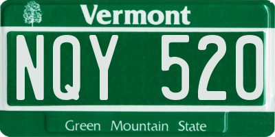 VT license plate NQY520