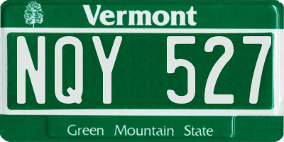 VT license plate NQY527