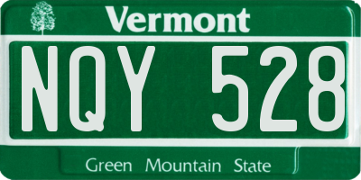 VT license plate NQY528