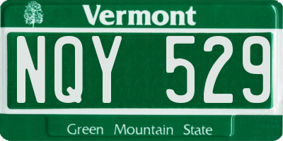 VT license plate NQY529