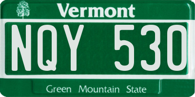 VT license plate NQY530