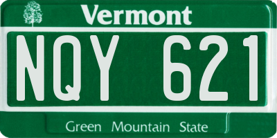 VT license plate NQY621