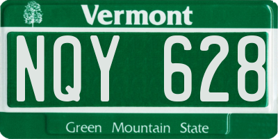 VT license plate NQY628
