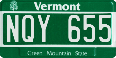 VT license plate NQY655