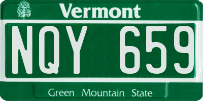 VT license plate NQY659