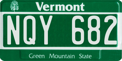 VT license plate NQY682
