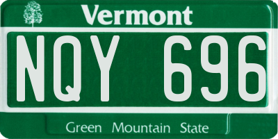 VT license plate NQY696