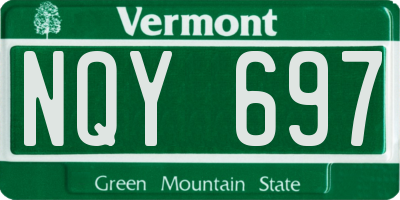VT license plate NQY697