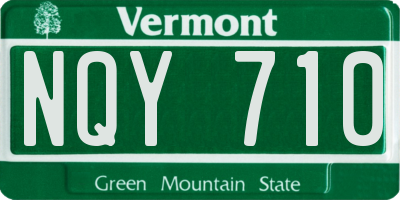 VT license plate NQY710